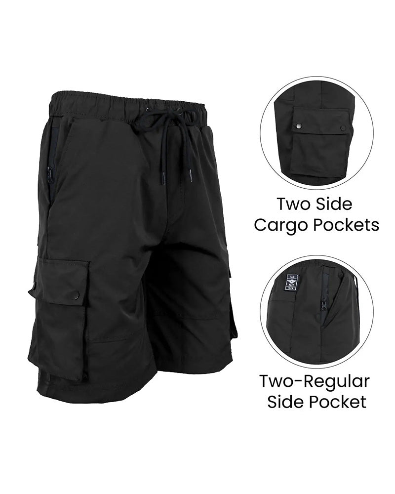 Men's Quick Dry Moisture Wicking Cargo Shorts, Casual Daily Wear