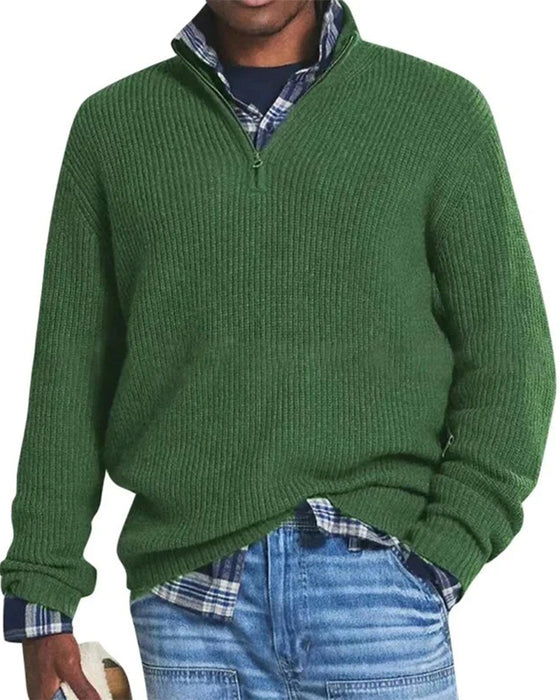 Men's Business Casual Zipper Sweater