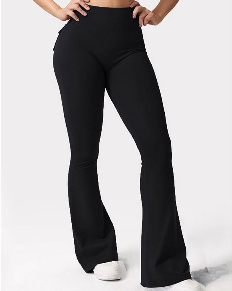 Elastic Quick-Drying Flared Sports Yoga Pants