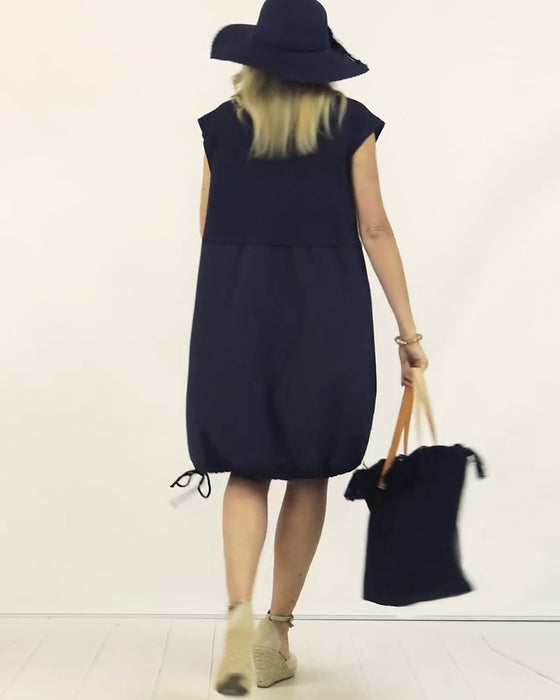 Round Neck Sleeveless Printed Dress