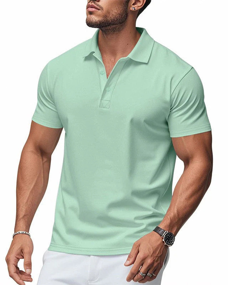 Men's Quick-Dry Short-Sleeve Lapel T-Shirt