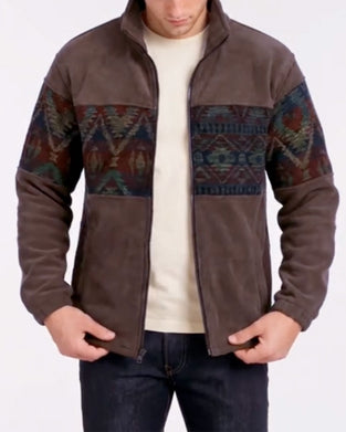 Men's Stand Collar Zipper Contrast Coat