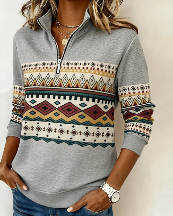 Half-Zip Retro Sweatshirt