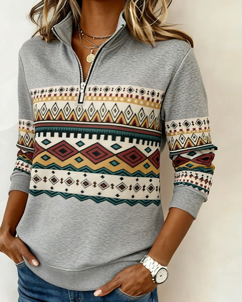 Half-Zip Retro Sweatshirt