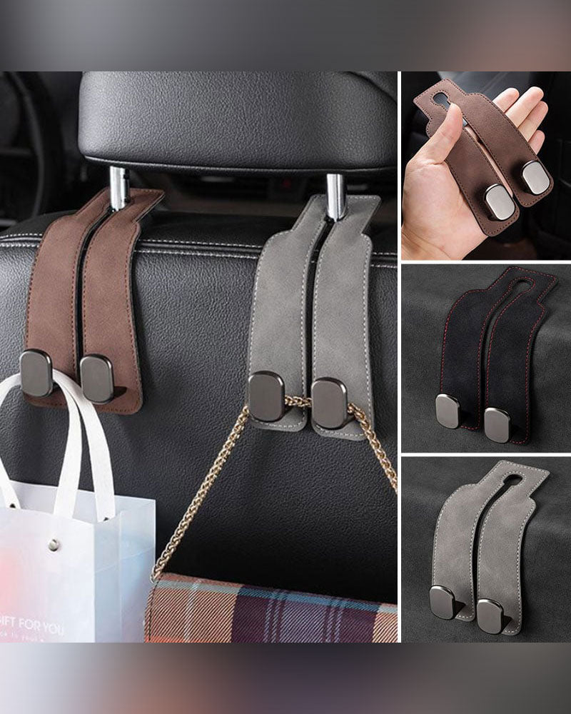 Suede Leather Car Seat Hook