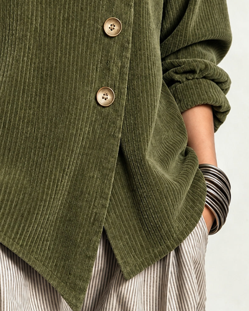 Turtleneck Button Loose Coat