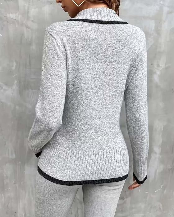 Long Sleeve V-Neck Pullover