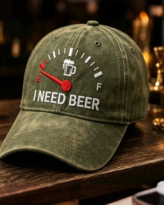Dashboard Beer Embroidered Baseball Cap