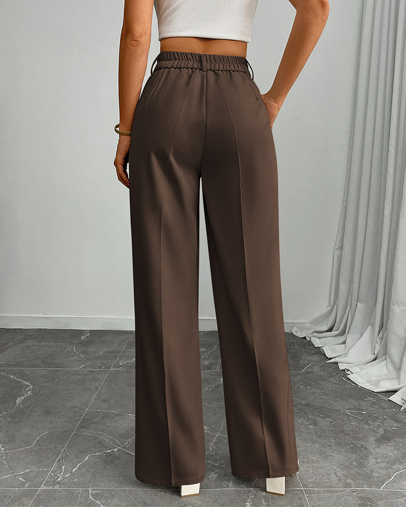 Casual Loose Straight Wide-Leg Pants