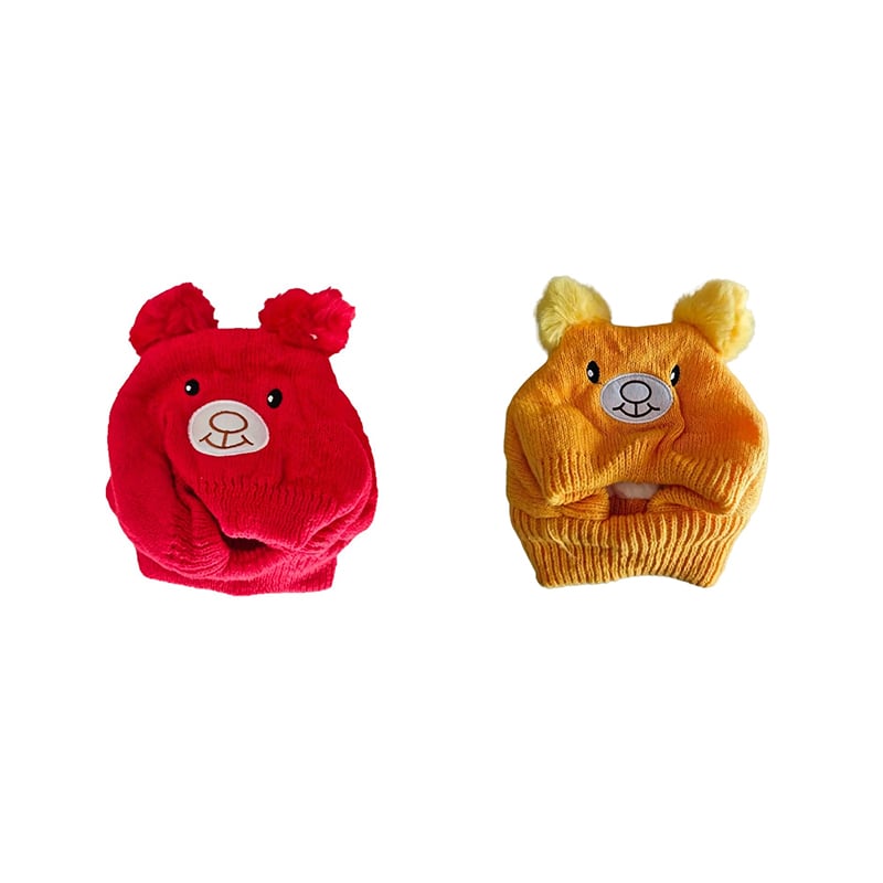 Large Dog Knitted Ear Scarf and Hat Set