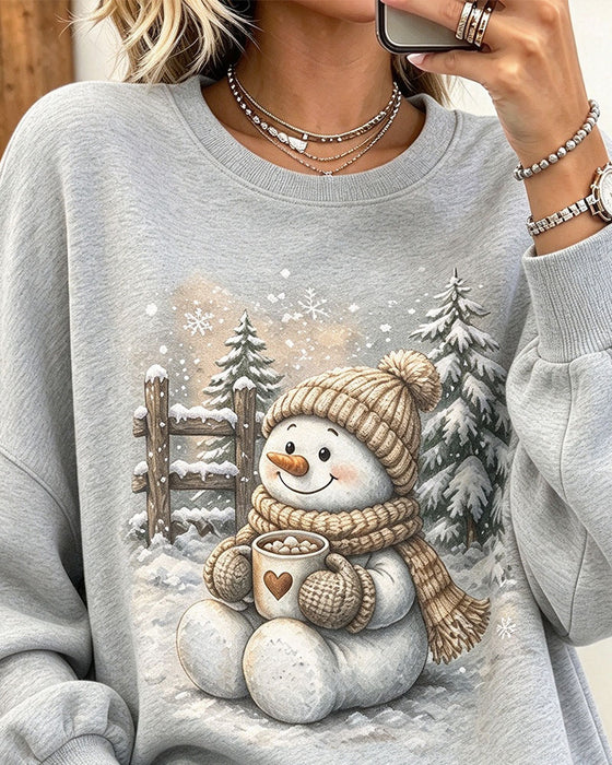 Printed Long-Sleeved Sweatshirt