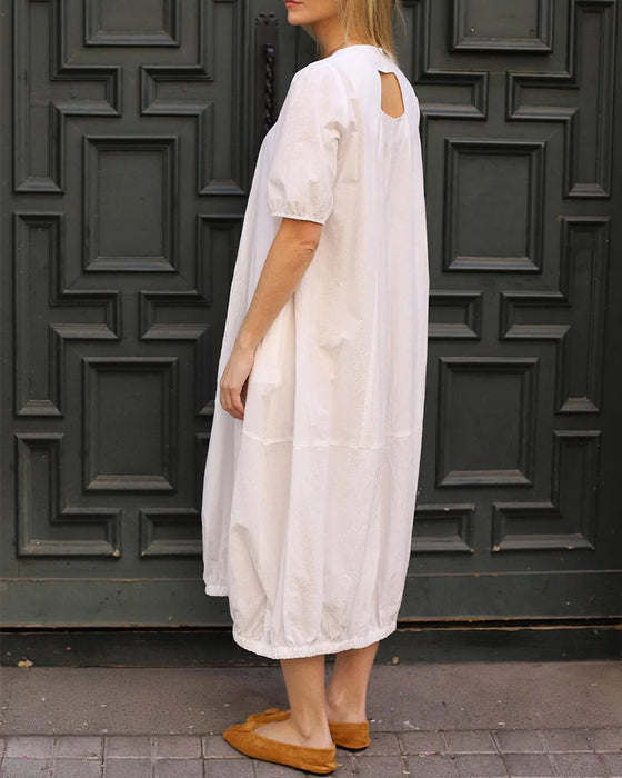 Square Neck Bubble Hem Dress