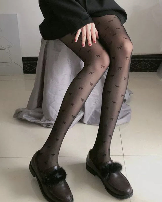 Women's Polka Dot Print Sheer Sexy Tights