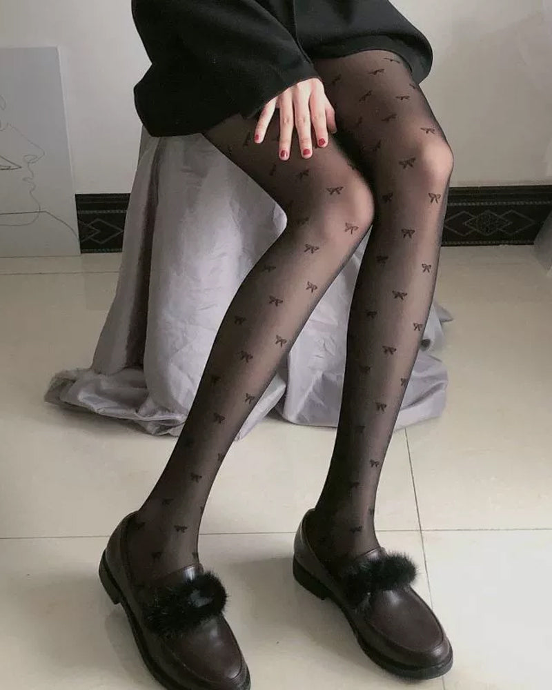 Women's Polka Dot Print Sheer Sexy Tights