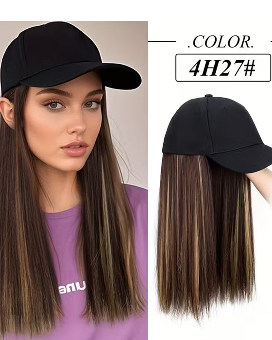 Natural-Looking Baseball Cap Hair Extension for Women