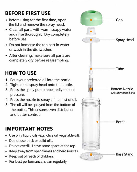 Ultra Fine Cooking Oil Spray Bottle