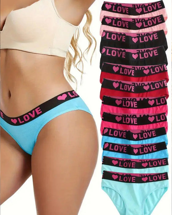 Love Print Low-Rise Briefs