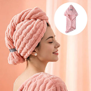 Ultra Absorbent Fast-Drying Hair Turban