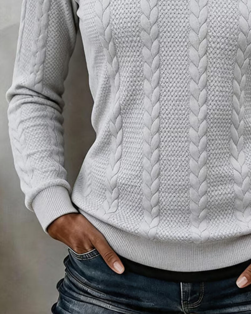 V-Neck Casual Long Sleeve Top