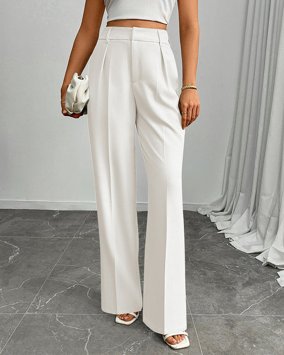 Casual Loose Straight Wide-Leg Pants