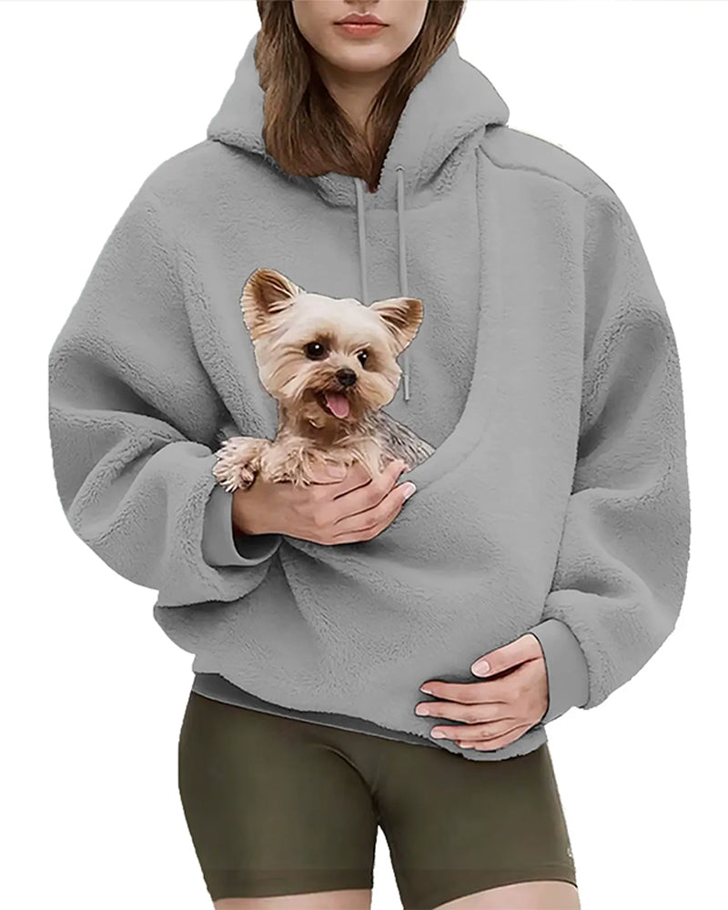 Teddy Pet Pocket Hooded Sweatshirt