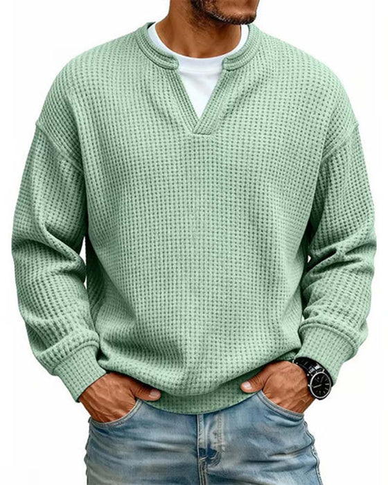 Men's Crewneck Fake Layered Sweatshirt