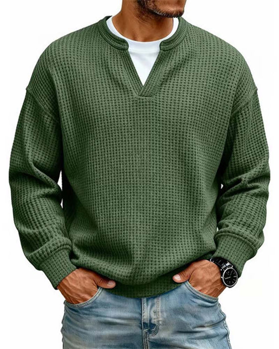 Men's Crewneck Fake Layered Sweatshirt