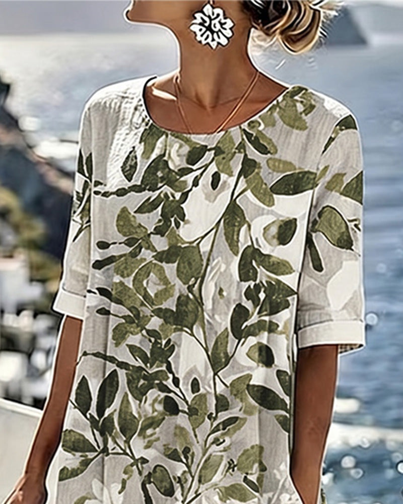 Printed Shift Dress