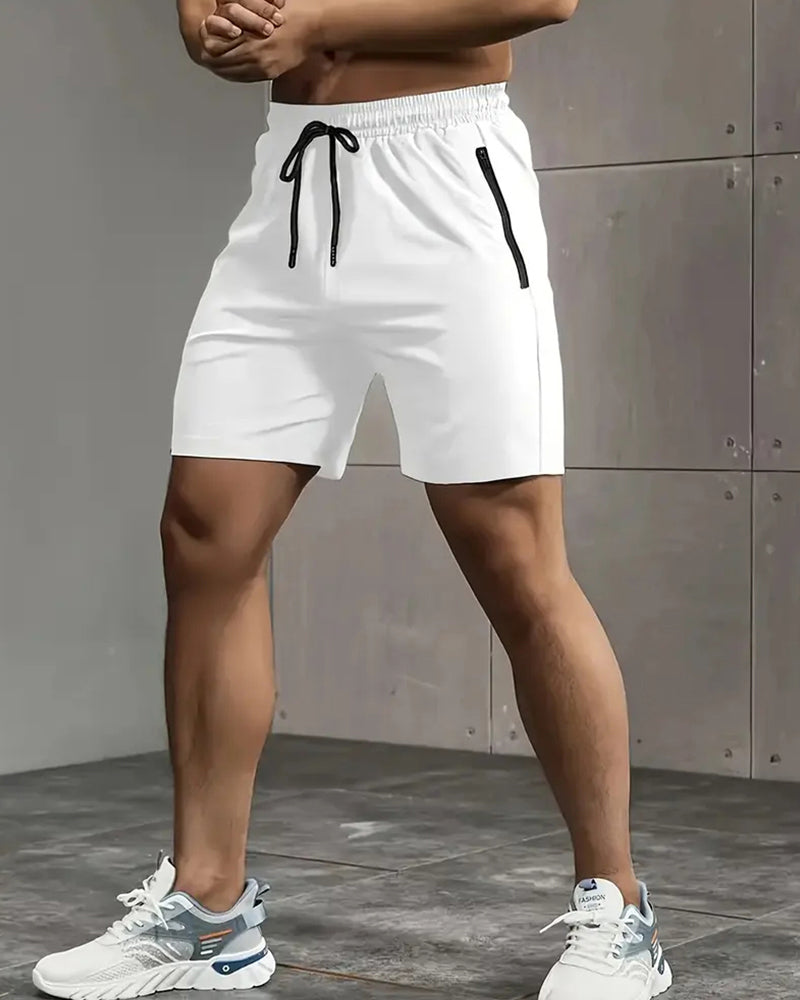 Men's Quick Dry Zipper Pocket Athletic Shorts