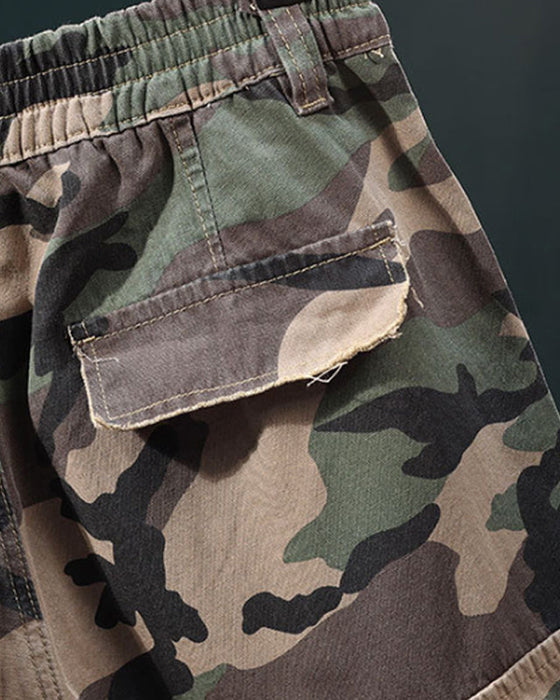 🔥 Men's Studded Camouflage Cargo Shorts