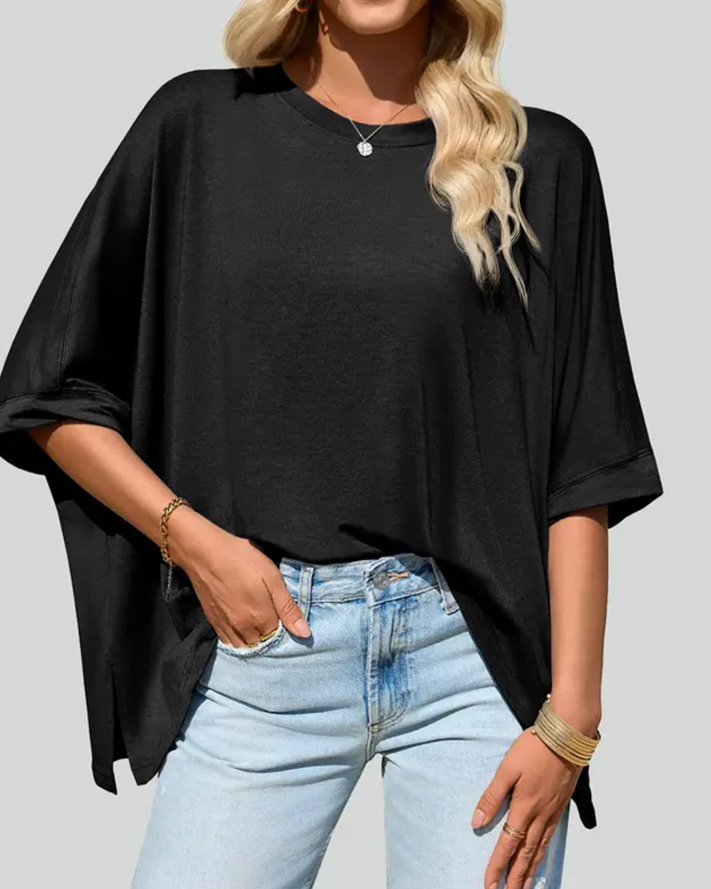 Loose Fit Everyday Batwing Sleeve T-Shirt