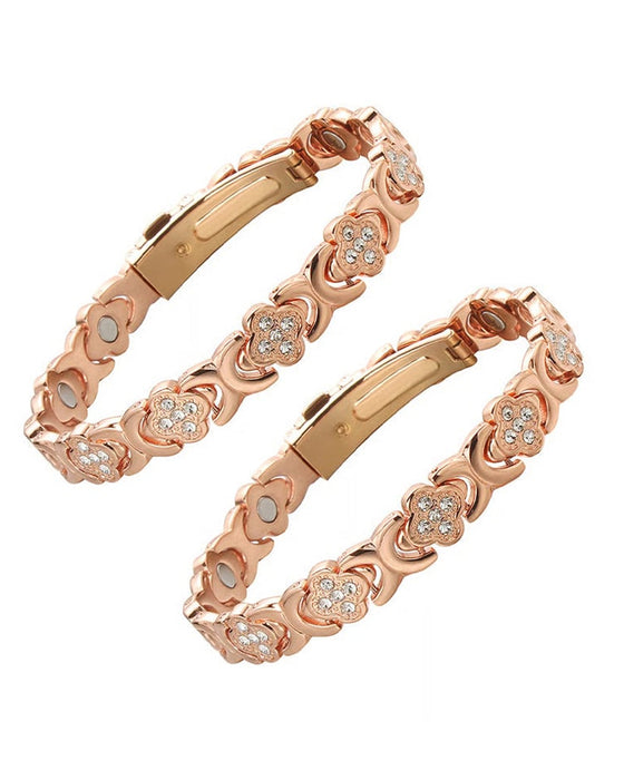 Four-Leaf Clover Copper Bracelet