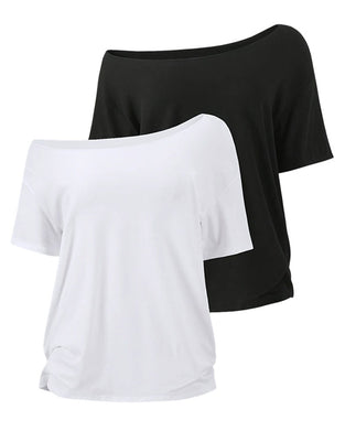 Women's Off-Shoulder Loose Fit Top 2-Piece Set