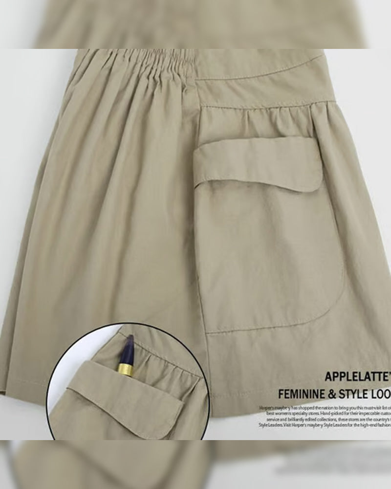 Loose High-Waisted Slimming Shorts