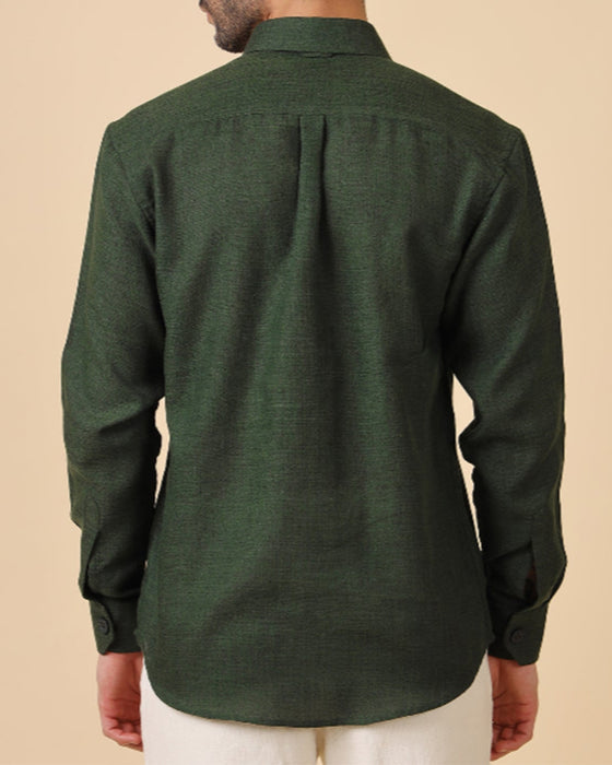 Men's Long Sleeve Solid Color Shirt
