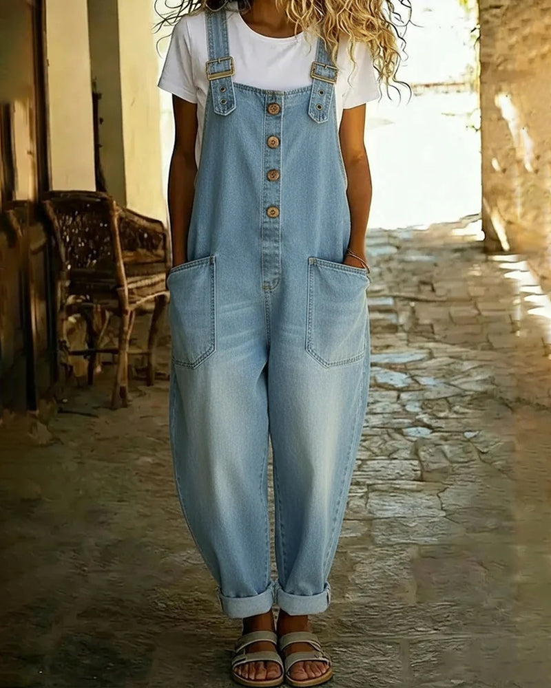 Adjustable Denim Jumpsuit
