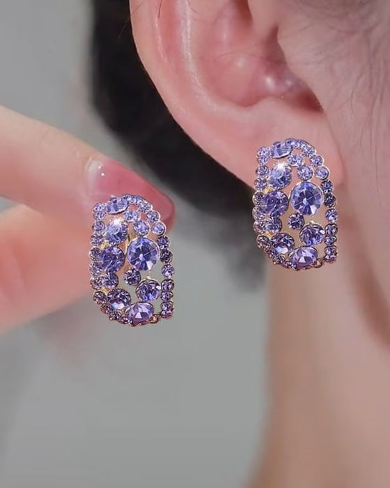 Lab-Created Diamonds Hoop Earrings