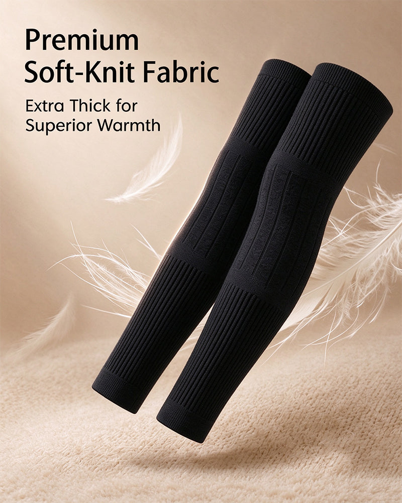 Fleece-Lined Soft-Knit Thermal Knee Warmers