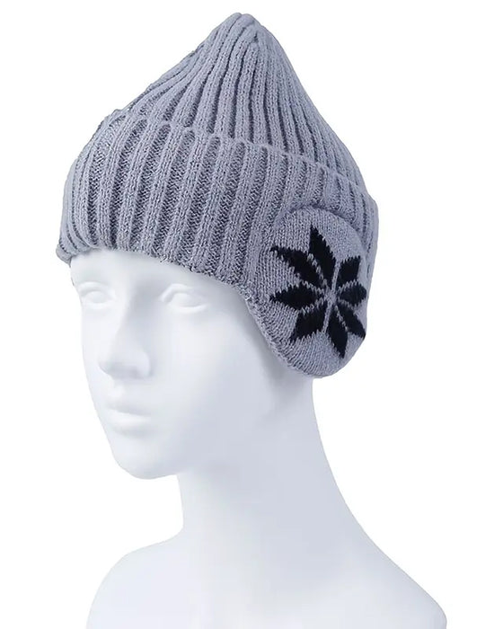 1pc Women's Fleece-Lined Winter Beanie Hat with Fleece Ears