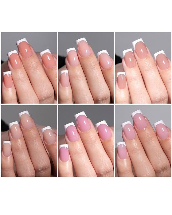 French Square Short Nails