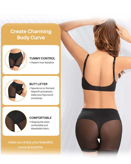 Women's Mid-Waist Thong Panties