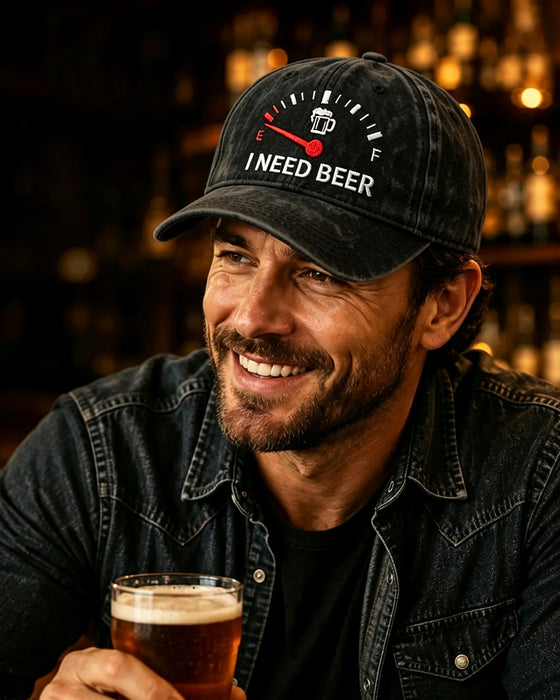 Dashboard Beer Embroidered Baseball Cap