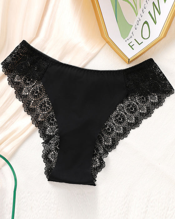 Lace Women's Contrast Lace Panty Set