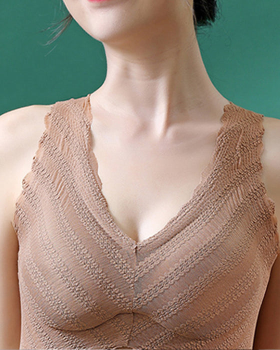 Double-Sided Brushed Velvet Thermal Vest with Chest Pad