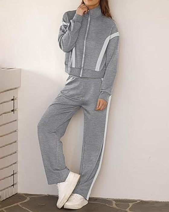 Sporty - Casual Style Two - Piece Set of Jacket and Pants