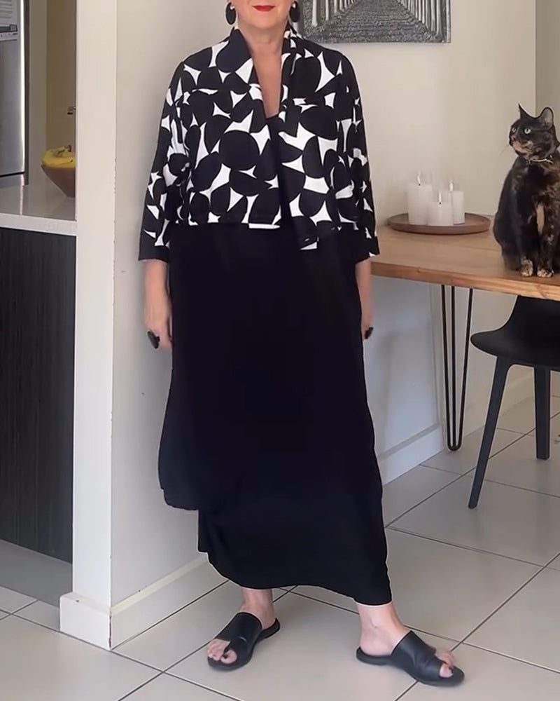 Geometric Print Two-Piece Set