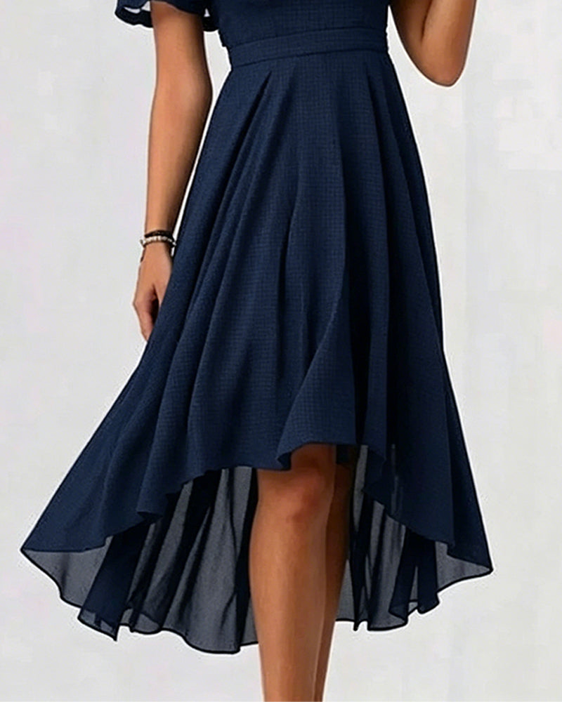 Mesh Patchwork Irregular Dress