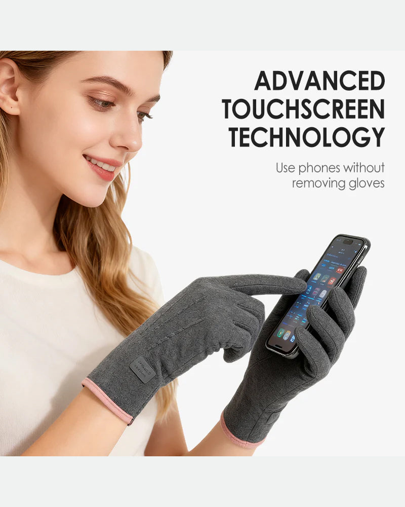 Warm And Windproof Gloves With Touchscreen Function And Anti-Slip Grip