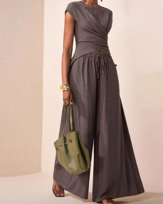 Cross Straps Two-Piece Set