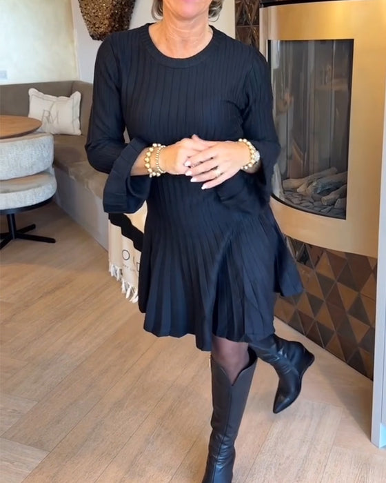 A-Line Flared Sleeve Dress